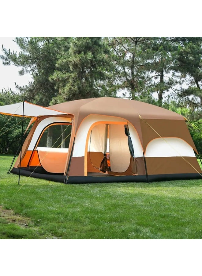 توبيز خيمة توبي الجديدة للتخييم الخارجي بطبقتين، تتسع من ٤ إلى ٦ أشخاص، وتحتوي على غرفة نوم وغرفة معيشة، وكابينة عائلية (لون كاكي) - Image 3