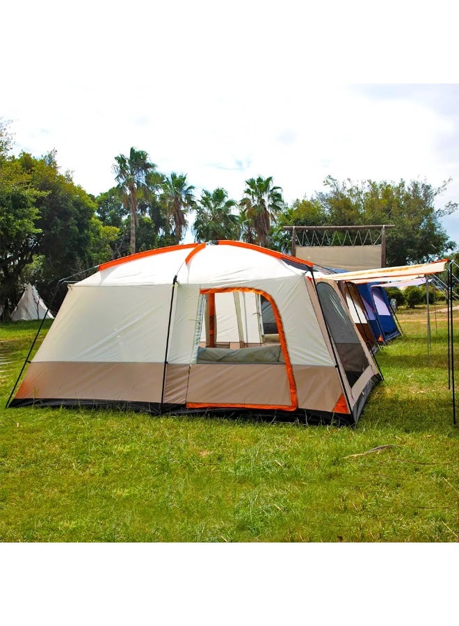 توبيز خيمة توبي الجديدة للتخييم الخارجي بطبقتين، تتسع من ٤ إلى ٦ أشخاص، وتحتوي على غرفة نوم وغرفة معيشة، وكابينة عائلية (لون كاكي) - Image 4