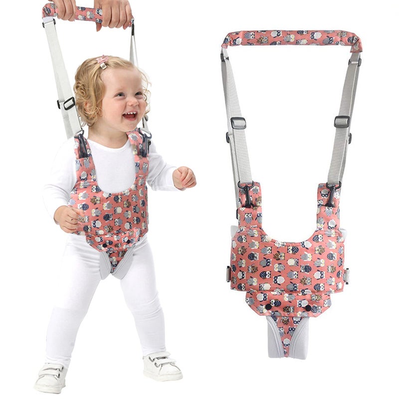 IULONEE Baby Walker, Handheld Kids Toddler Walking Harness Helper Assistant Protective Belt Child Activity Walker Adjustable Standing Up Walking Learning Helper for Toddler 7-24 Month (Orange) - Image 1