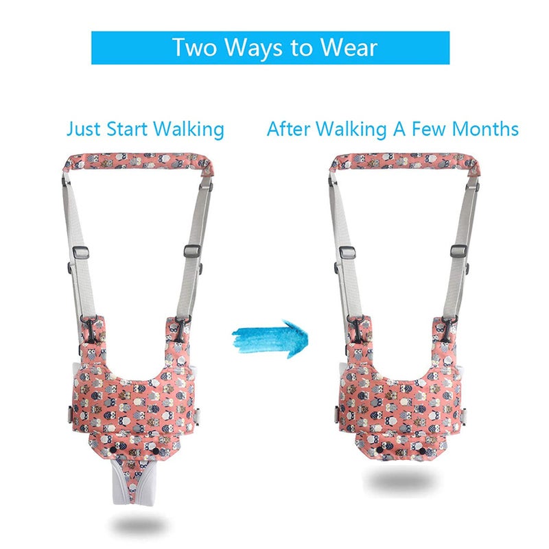 IULONEE Baby Walker, Handheld Kids Toddler Walking Harness Helper Assistant Protective Belt Child Activity Walker Adjustable Standing Up Walking Learning Helper for Toddler 7-24 Month (Orange) - Image 3