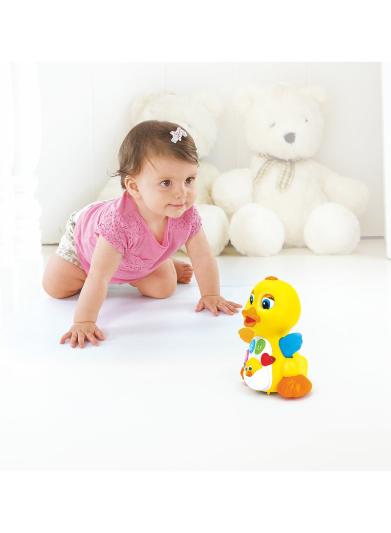 Hola Dancing Duck - Interactive Toy with Music, Dancing, Flapping Ears, and Sound Effects, Promotes Crawling, Motor Skills, and Cognitive Development for Toddlers 12M+ - Image 3