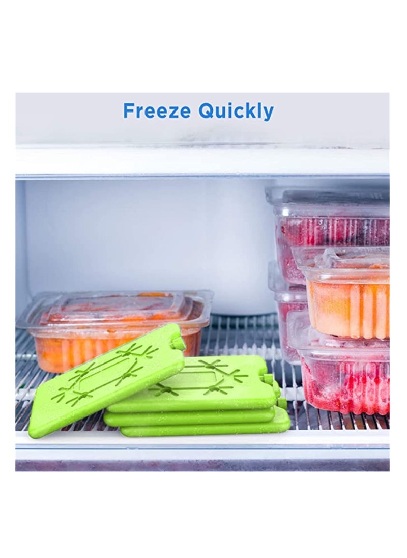 sokany 4 Pcs Ice Packs for Lunch Box, Reusable Ultra Thin Freezer Packs, Long Lasting for Coolers, Cooler Bag for Work, School, Picnic. Keep Food Fresh, Lightweight Design for Easy Carrying (Green)  - Image 5