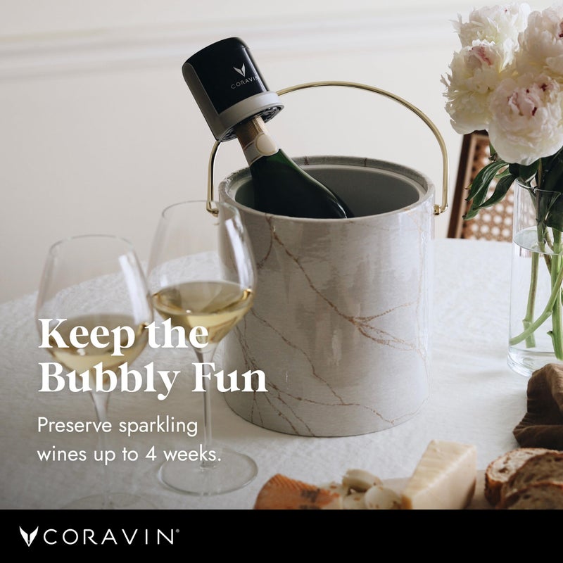 CORAVIN Sparkling Stoppers Preserve Wine for 4 Weeks 2 Stoppers for Champagne, Other Sparkling Wines - Image 2