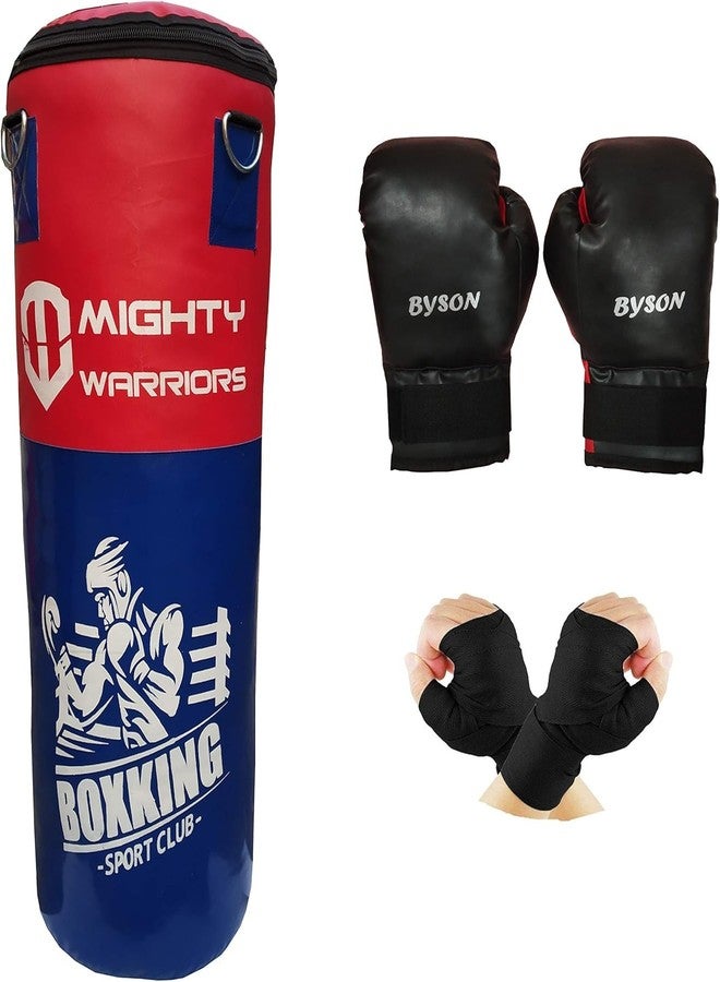 Byson Blue Strong Boxing Kit Set (36inch Punching Bag,Boxing Gloves 14oz, Hand Wrap, Hand Grip) Heavy Bag - Image 2