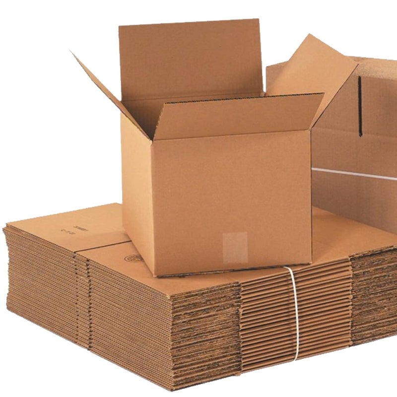 BOX USA صناديق شحن صغيرة 12"L x 12"W x 12"H 25-عبوة - صندوق كرتوني مضلع للنقل، البريد، التعبئة، التغليف والتخزين - Image 1