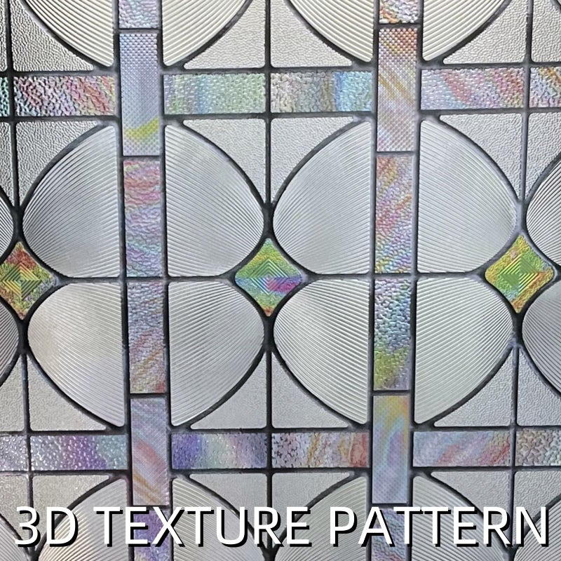 ADD.HERES 3D Stained Glass Window Film, Decorative Window Privacy Film for Bathroom,Front Door,Home, Sun Blocking Heat Control,Static Cling,A Million Dreams, 23.6inch x 35.4inch - Image 2