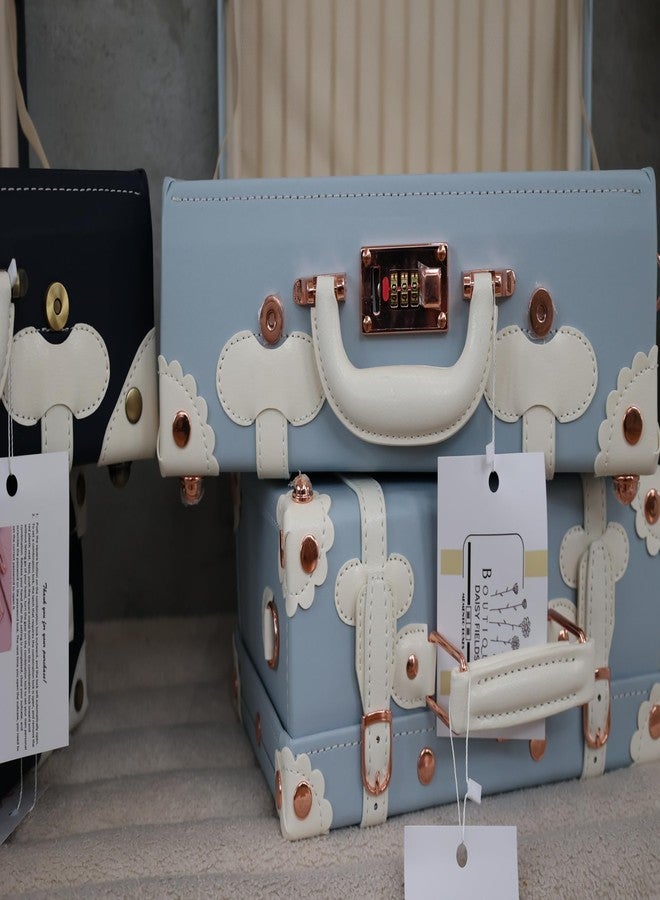DAISY FIELDS Baby boy keepsake trunk. Azul & Marine Blue Collection. Keepsake suitcase. Designed in Spain (Azul, Petite) - Image 3