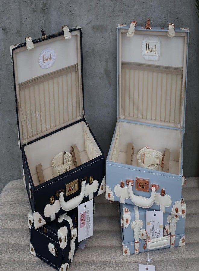 DAISY FIELDS Baby boy keepsake trunk. Azul & Marine Blue Collection. Keepsake suitcase. Designed in Spain (Azul, Petite) - Image 5