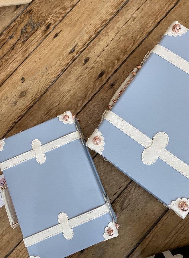 DAISY FIELDS Baby boy keepsake trunk. Azul & Marine Blue Collection. Keepsake suitcase. Designed in Spain (Azul, Petite) - Image 2