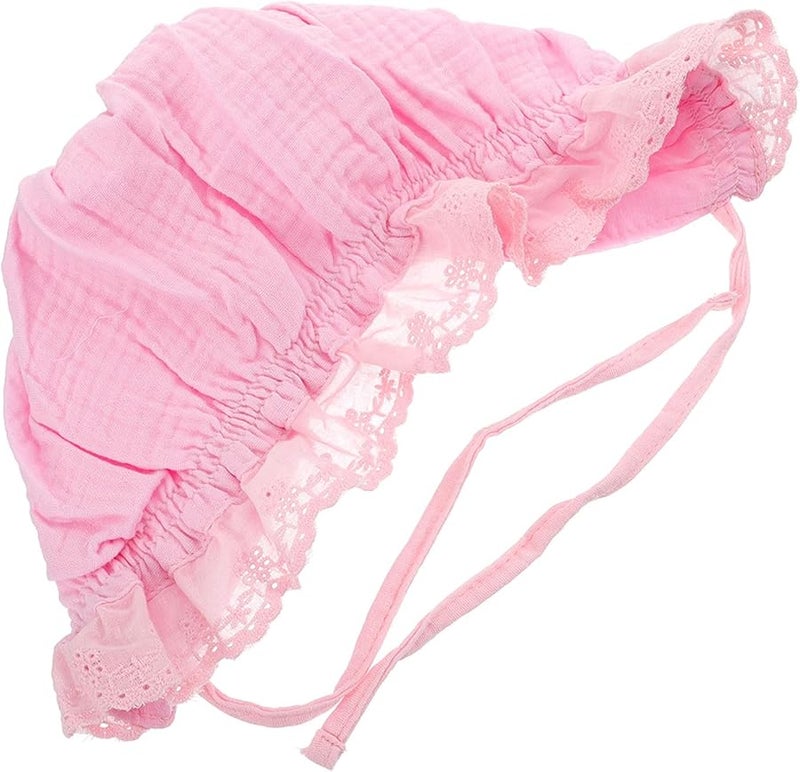 Baby Sun Protection Hat Light Pink 40 48cm Breathable Gauze Fabric Summer Bonnet - Image 1