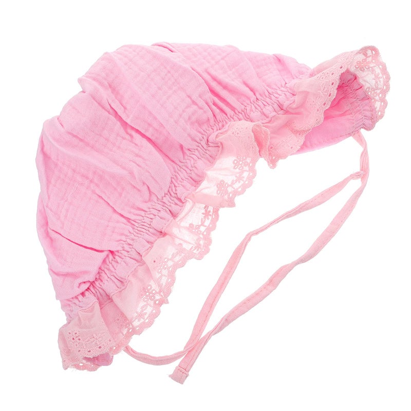 Baby Sun Protection Hat Light Pink 40 48cm Breathable Gauze Fabric Summer Bonnet - Image 2