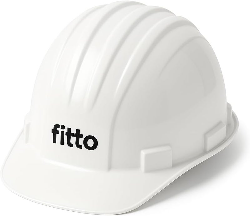 FITTO خوذة فيتو البيضاء للسلامة في البناء، خفيفة الوزن ومتينة - Image 2