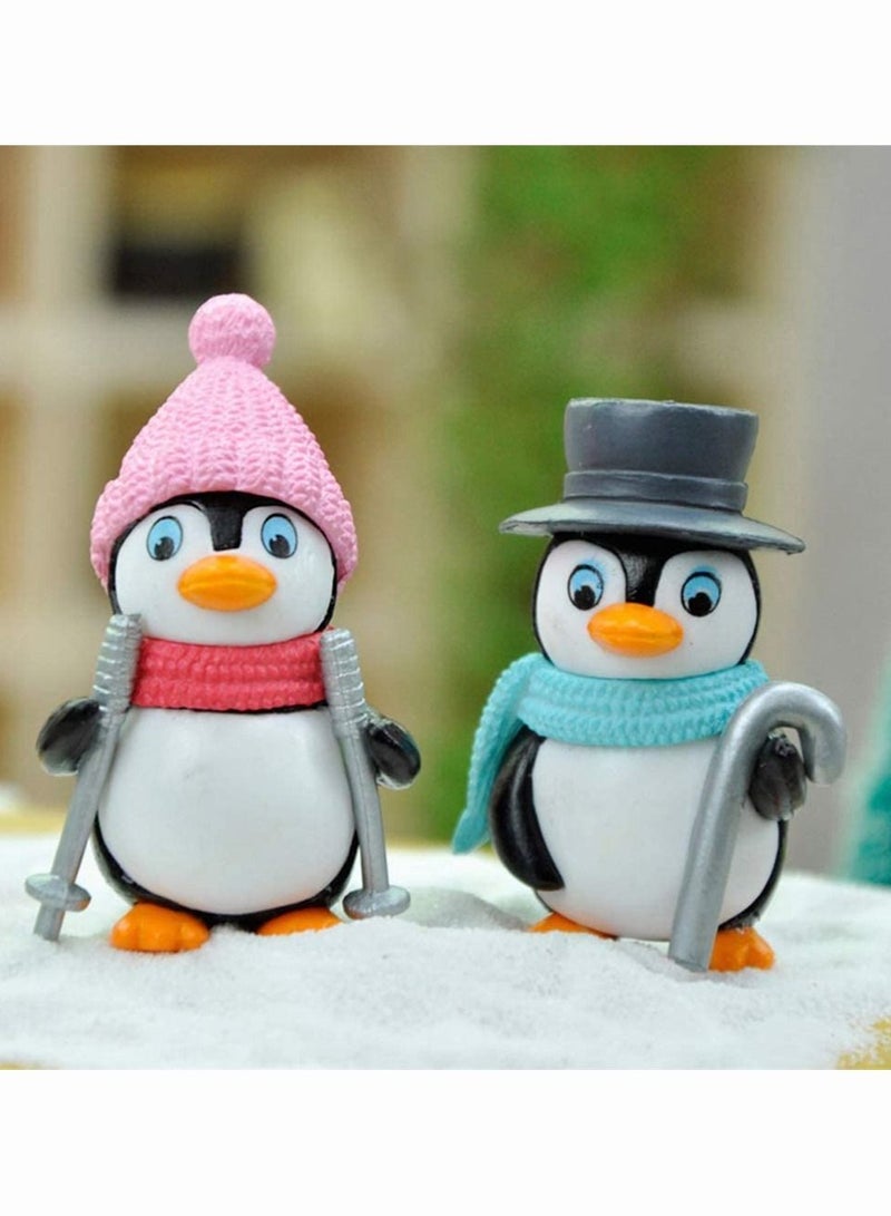 Y&D Penguin Ornaments, SYOSI Cute Characters Toys Mini Figure Collection Playset, Cake Topper, 8 Pieces - Image 3
