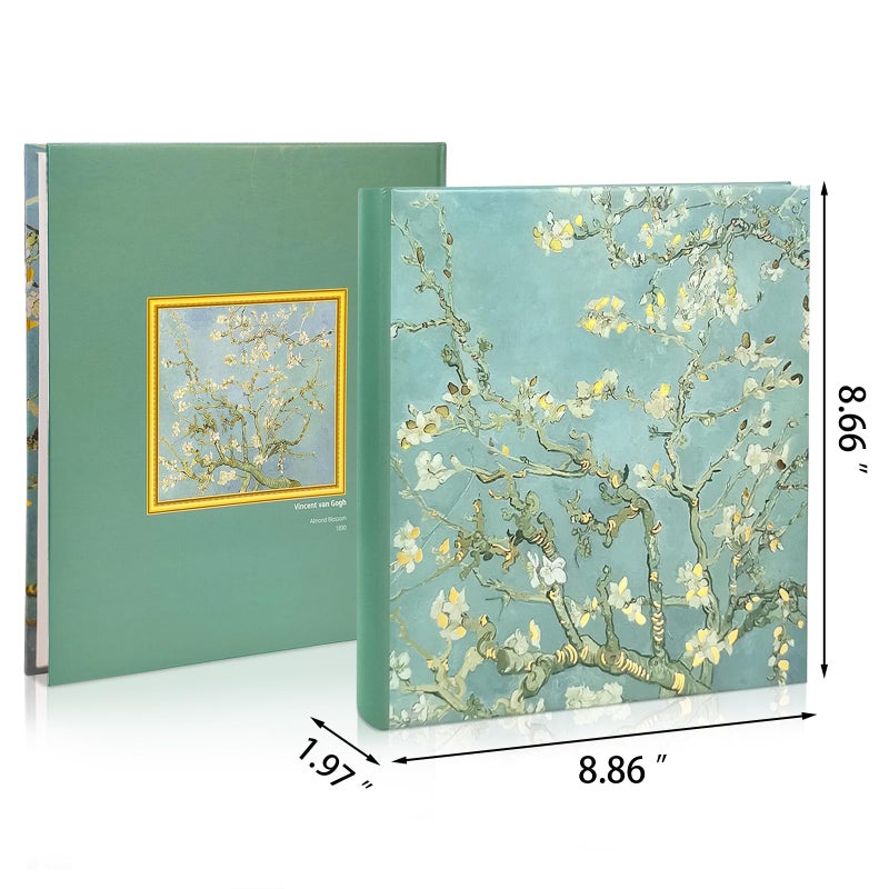 kuword Van Gogh Almond Blossom Photo Album 4x6 with Writing Space 200 Pockets New Baby & Wedding Gift, Floral Memory Book for Blooming Life -Kuword - Image 2