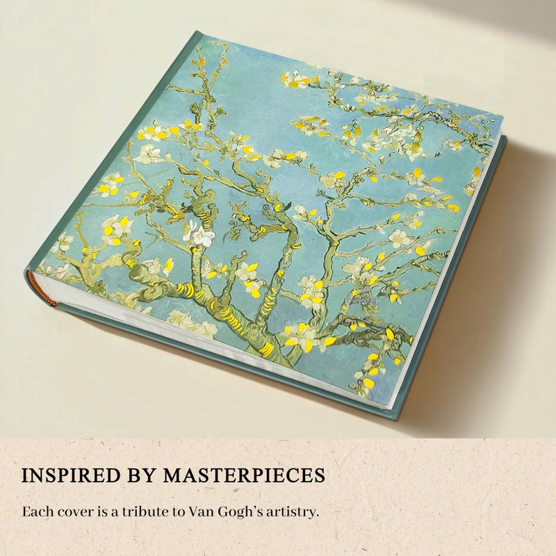kuword Van Gogh Almond Blossom Photo Album 4x6 with Writing Space 200 Pockets New Baby & Wedding Gift, Floral Memory Book for Blooming Life -Kuword - Image 3