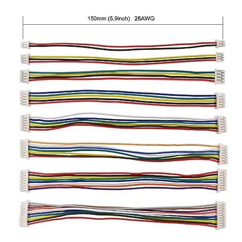 ATMLCOER ZH 1.5MM 140Pcs JST Connector Kit with 100Pcs 28AWG Premium Pre-Crimped Cables, 2/3/4/5/6/7/8/9/10 Pin Housing JST Adapter Cable Connector Plug Terminals - Image 3