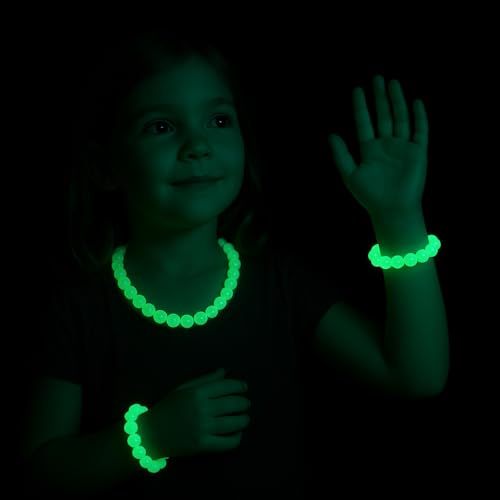 Ambitieux 200 Pcs Glow in The Dark Beads (8mm) with Elastic Thread – DIY Jewelry Making Kit for Kids & Adults | Bracelet, Necklace & Craft Supplies (10mm) - Image 5