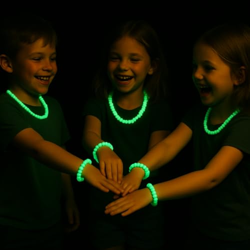 Ambitieux 200 Pcs Glow in The Dark Beads (8mm) with Elastic Thread – DIY Jewelry Making Kit for Kids & Adults | Bracelet, Necklace & Craft Supplies (10mm) - Image 4