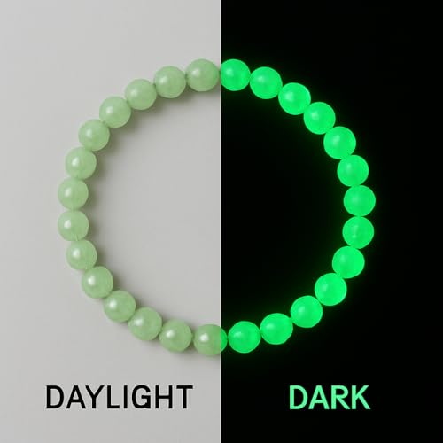 Ambitieux 200 Pcs Glow in The Dark Beads (8mm) with Elastic Thread – DIY Jewelry Making Kit for Kids & Adults | Bracelet, Necklace & Craft Supplies (10mm) - Image 2