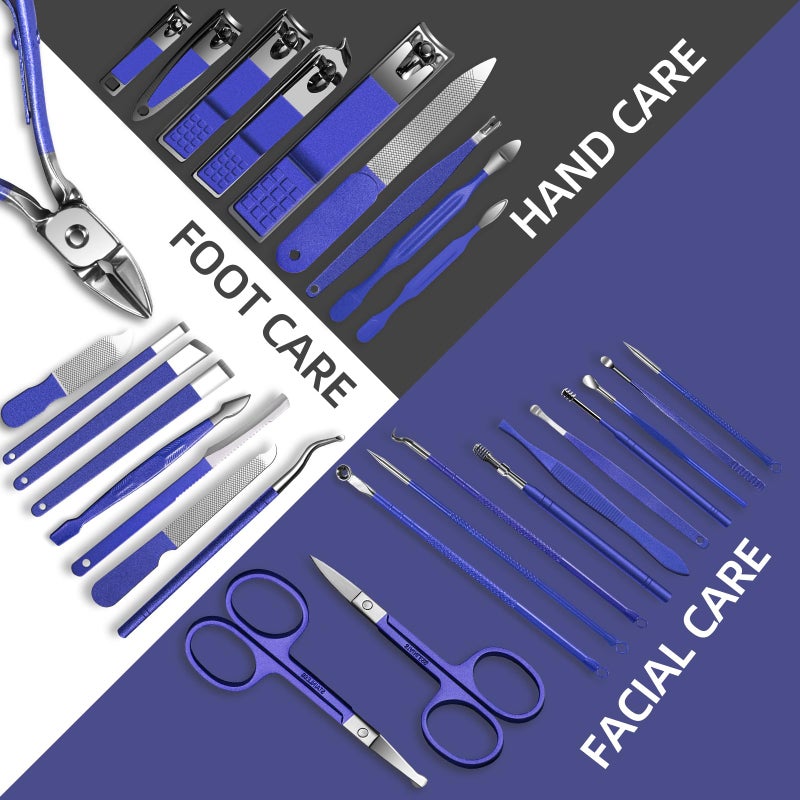 RedFlow Manicure Set 30 in 1 Nail Clippers Set,Nail Manicure Kit for Women,RedFlow Toenail Clippers,Pedicure Kit,Pedicure Tools,Suitable for Travel Manicure Tools (Purple) - Image 5