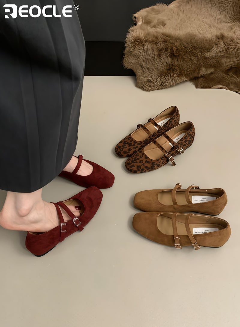 ريوكل حذاء ماري جين النسائي الكلاسيكي من تينسلي بكعب منخفض ومناسب مريح، مسطح منخفض مناسب للتنسيق السهل للارتداء اليومي - Image 5