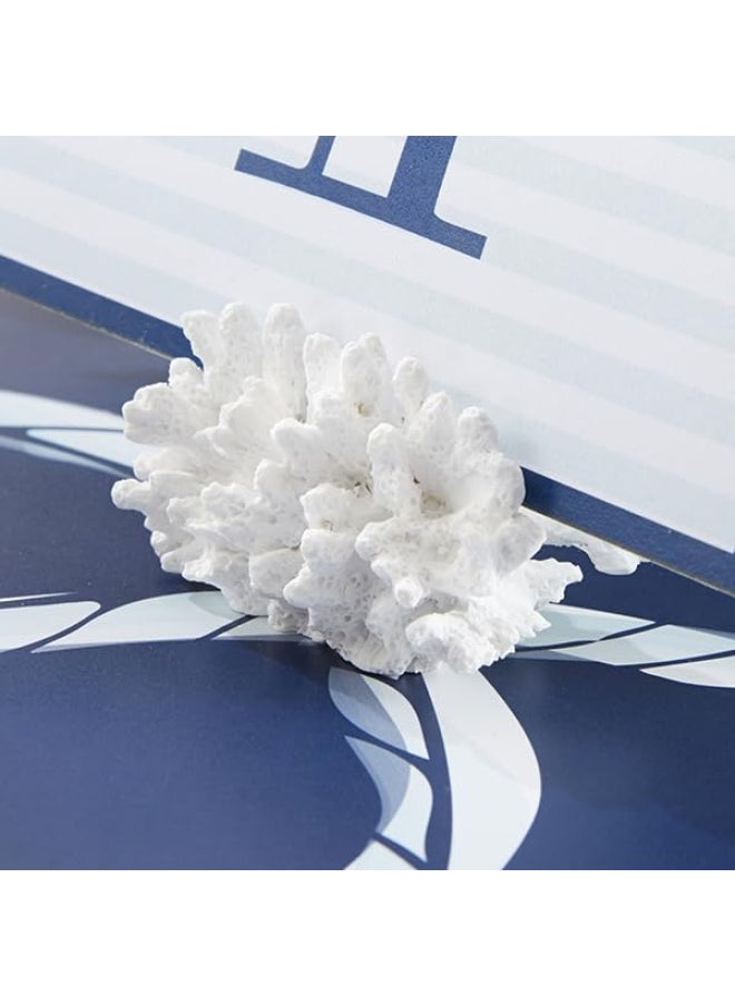 Kate Aspen - Seven Seas Coral Place Card Holders  White  Set Of 6 - Image 1