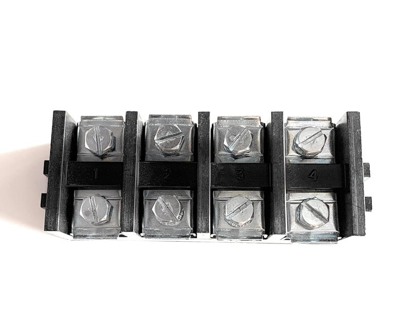 Litost Litost Control Panel 4 Way 100A 500V AC Bakelite Connector Strip Terminal Blocks High Temp Bakelite Strip Open Type Connectors  - Image 1