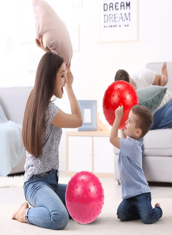 CZBRO كرات قفز CZBRO 6 قطع للأطفال والرضع، كرات حسية بطول 12 بوصة، كرات تدليك شائكة لتخفيف الضغط مع مضخة هواء، ألعاب حسية رياضية داخلية وخارجية وهدايا حفلات (6 ألوان) - Image 5