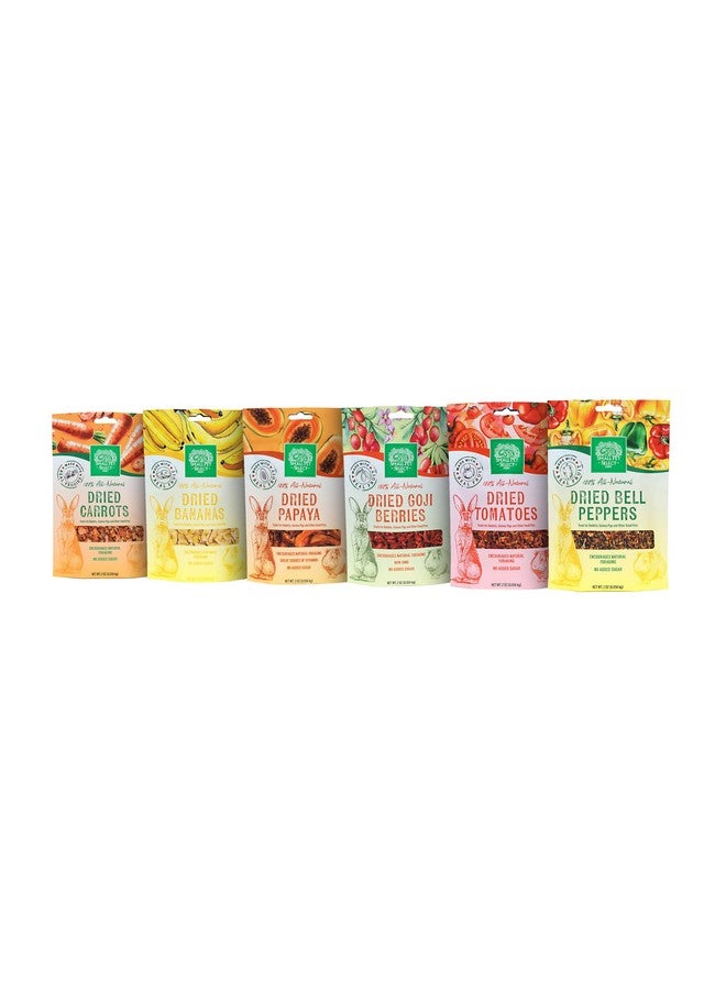 Small Pet Select - Dried Fruits and Veggies Sampler, a Natural Treat for Rabbits, Guinea Pigs, and Other Small Animals, Six Flavors! - 2oz Each - Image 2