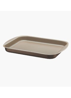 Since 1911,Made in Brazil- Brasil 22cm 1.4L Brown Aluminum Flat Roasting Pan with Interior and Exterior Starflon Max PFOA Free Nonstick Coating