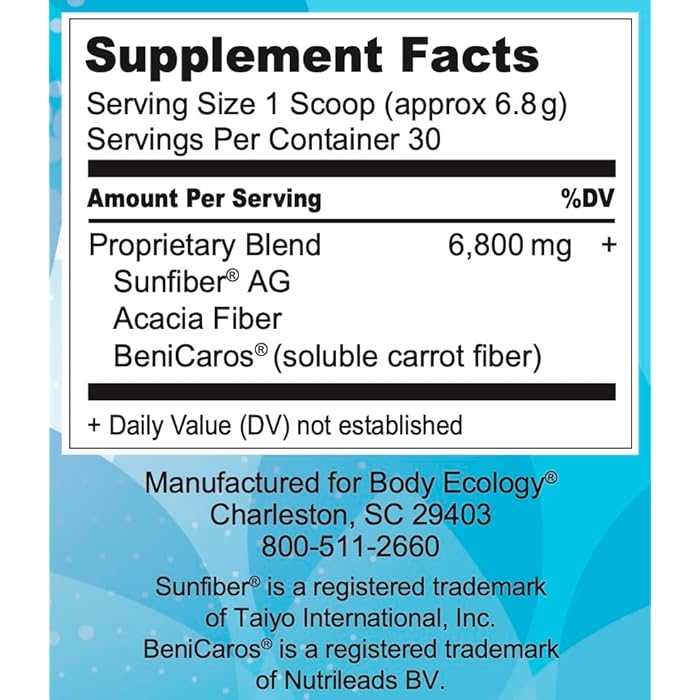 Bodycology Body Ecology EcoBloom Immune Support | Prebiotic Dietary Fiber | Stomach Friendly | 7.2oz Reusable Container Powder - Image 3