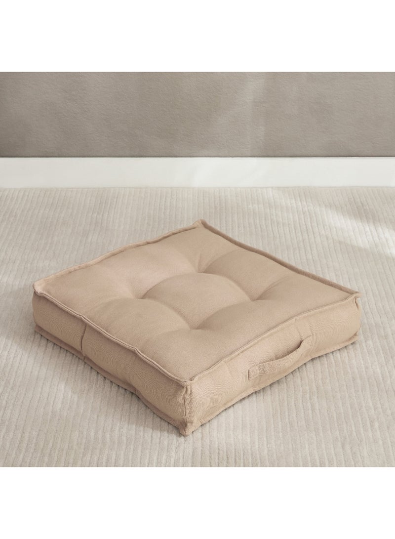 Home Box Atlanta Ezra Ribbed Floor Cushion 48 x 10 x 48 cm  - Image 1
