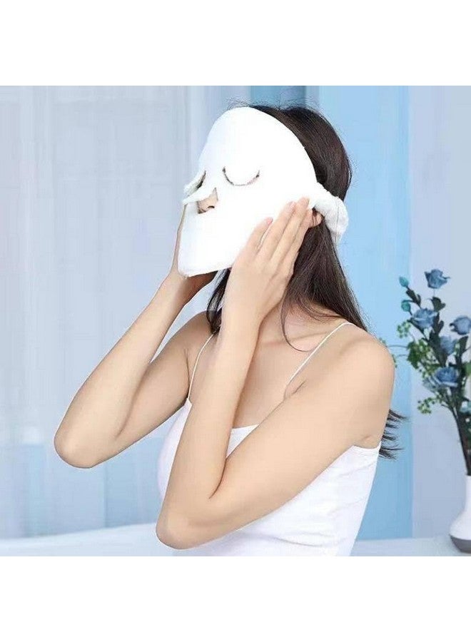 ZURITY Facial Hot And Cold Compress Soft Mask Face Steaming Absorbent Moisturizing Wet Facial Steamer Towel Mask Thickened Coral Face Towel Weave Soft Fit Facial. (pack of 1) - Image 4