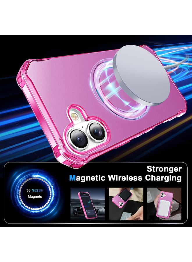 S-TOP Case For iPhone 16 Solid Color Wave MagSafe Holder Phone Case - Image 2