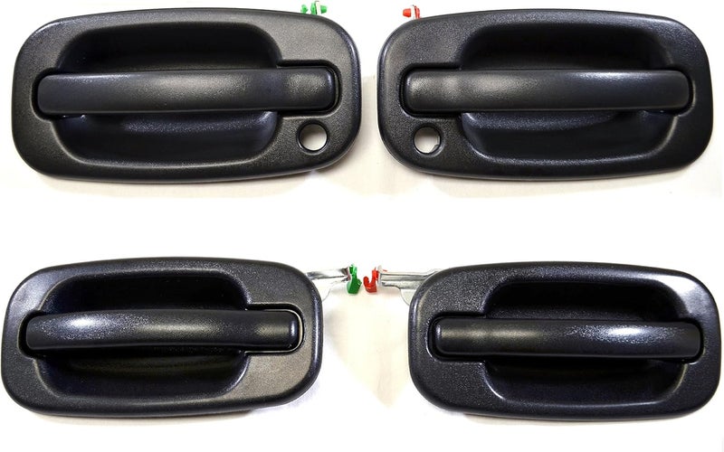 PT Auto Warehouse GM-3523A-QP - Textured Black Exterior Door Handle Set - Image 1