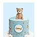 GmakCeder Baby Cake Topper Blue Ball Cake Decor for Boy a bear - Image 3