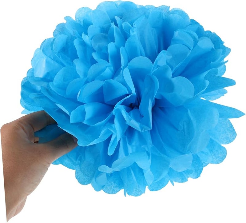 فاليكلود 10 قطعة كرات زهور ورقية وردية بوم بومس لتزيين الحفلات أعياد الميلاد والأعراس - Image 5