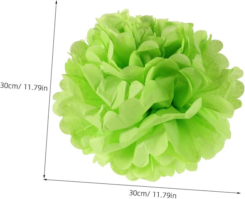 فاليكلود 10 قطعة كرات زهور ورقية وردية بوم بومس لتزيين الحفلات أعياد الميلاد والأعراس - Image 3