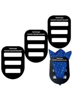 Pocket Square Holder Keeper Organizer Pocket Squares For Men Prefolded (Holder 3 Pcs)