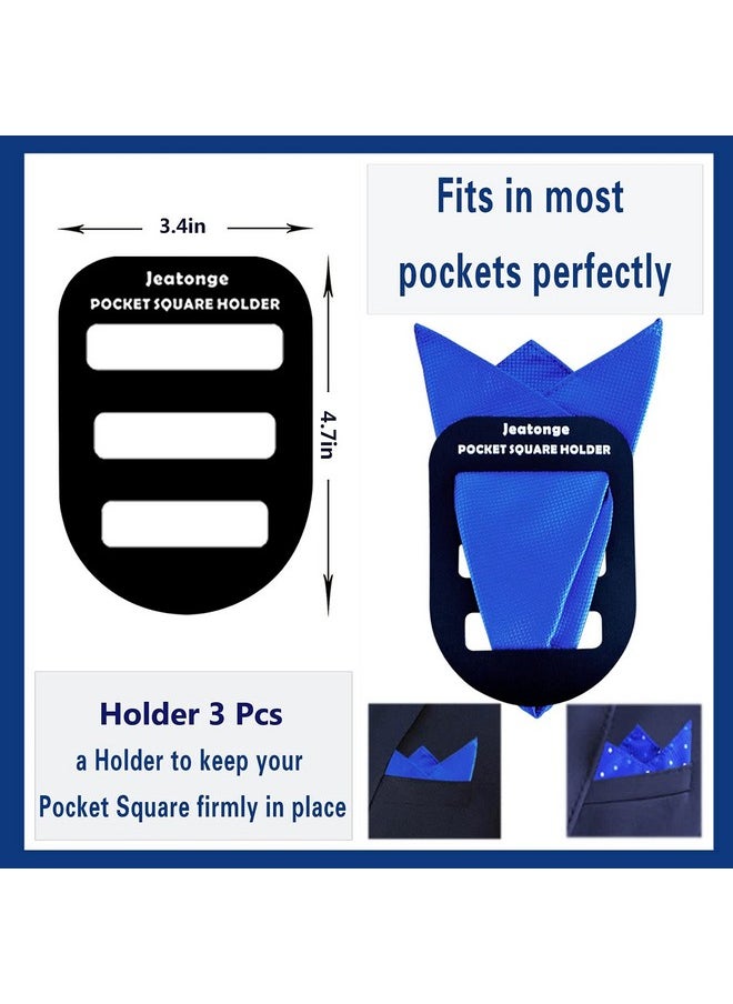 Jeatonge - Pocket Square Holder Keeper Organizer Pocket Squares For Men Prefolded (Holder 3 Pcs) - Image 1