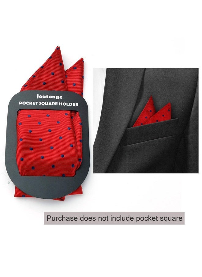 Jeatonge - Pocket Square Holder Keeper Organizer Pocket Squares For Men Prefolded (Holder 3 Pcs) - Image 1