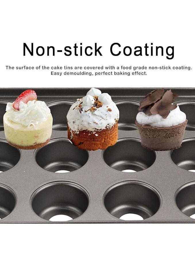 سبيس شوب قوالب كب كيك 12 قالب كيك للخبز، قالب تشيز كيك صغير بقاعدة قابلة للإزالة، صينية كب كيك غير لاصقة، قوالب جيلي حلوة، قالب كيك لحفلات الزفاف وأعياد الميلاد والكريسماس - Image 4