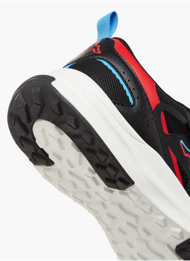 Kappa Boys' Logo Detail Sports Shoes with Hook and Loop Closure  - Image 5