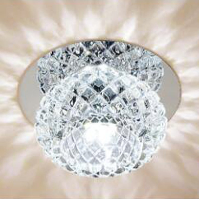 Recessed hallway aisle light crystal creative led entryway ceiling light