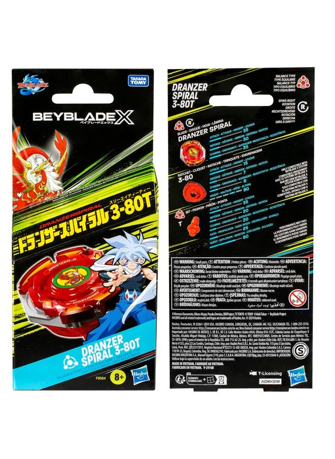 BeyBlade Beyblade X Dranzer Spiral 3-80T Anniversary X-Over Balance Type Right-Spinning Top and Launcher; Battling Top Toys for 8 Year Old Boys and Girls  - Image 5