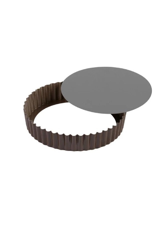GOBEL - Non-Stick Round Fluted Tart Mold / Quiche Pan with Removable Bottom - 10 1/4" - Image 1