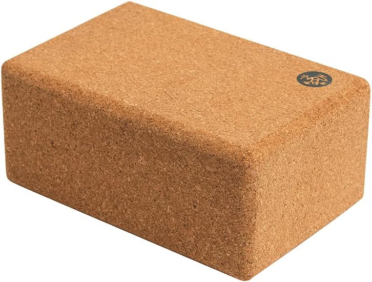 Manduka Yoga Block - Fine-Grain Cork Block, Yoga Equipment, Home Gym Accessory, Pilates Tool, Lightweight for Travel, Extra Firm Workout Accessory with Comfortable Edges - Image 1