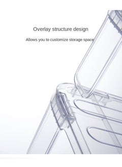 Bluejw Stackable Organizer Holder For Fridge,Cabinet Shelf,Kitchen Pantry Organization And Storage,Plastic Layered Racks,Stackable Refrigerator Tiered Shelf  - Image 3