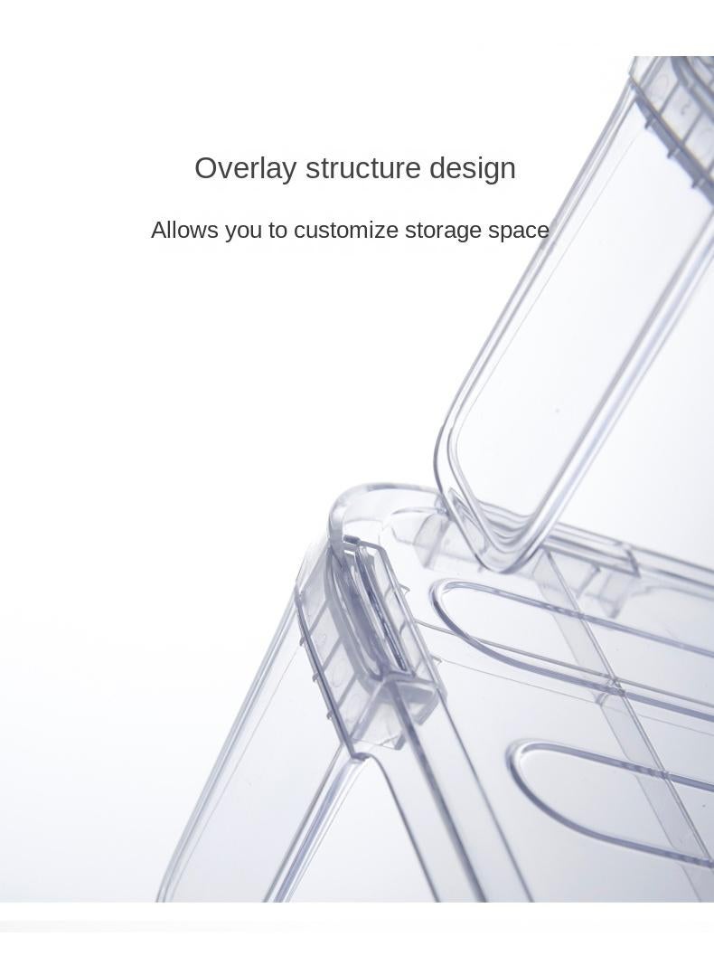 Bluejw Stackable Organizer Holder For Fridge,Cabinet Shelf,Kitchen Pantry Organization And Storage,Plastic Layered Racks,Stackable Refrigerator Tiered Shelf - Image 3