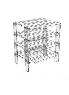 Bluejw Stackable Organizer Holder For Fridge,Cabinet Shelf,Kitchen Pantry Organization And Storage,Plastic Layered Racks,Stackable Refrigerator Tiered Shelf  - Image 2